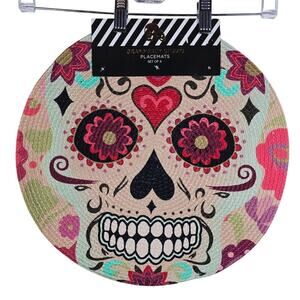 Gramercy Studio Day of the Dead Dia De Los Muertos Placemats Set of 4 NWT